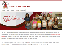 Tablet Screenshot of angelsbakencakes.com